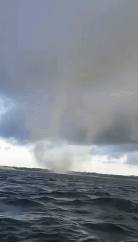 Fisherman Has Close Encounter With Waterspout