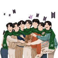 V Jin Sticker by Tizzm