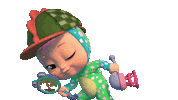 3D Baby Sticker by Kitoons