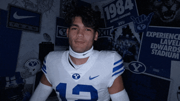 Byu Football Flex GIF by BYU Cougars