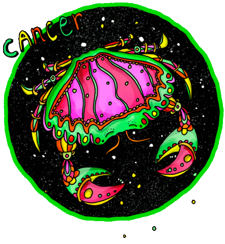 maddieillustration cancer zodiac crab horoscope Sticker