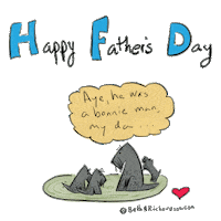 Fathers Day Dog Sticker