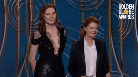 geena davis finger wag GIF by Golden Globes