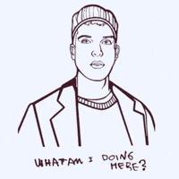 michaelpaulukonis heart hand drawn self portrait what am i doing here GIF