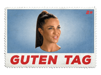 German Hello Sticker