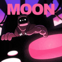 To The Moon Space GIF by doodles