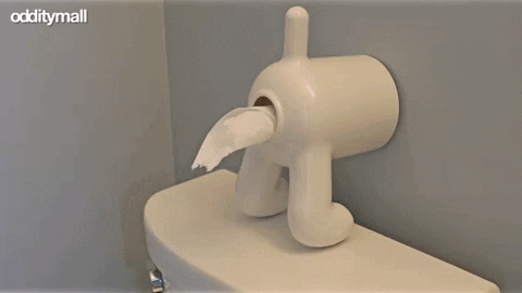 toilet paper dog GIF by odditymall