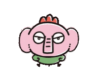 PHADS かわいい 動物 ピンク とり Sticker