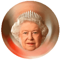 Queen Elizabeth Ii Loop Sticker