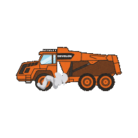 DevelonAsia orange hyundai heavy equipment articulated Sticker
