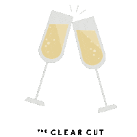 Cheers Champagne Sticker by The Clear Cut
