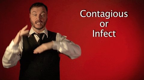 contagious or infect sign language GIF by Sign with Robert