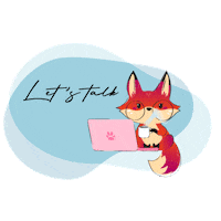 Working Lets Talk Sticker by Red Fox Graphix