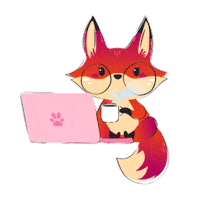 Red Fox Sticker by Red Fox Graphix
