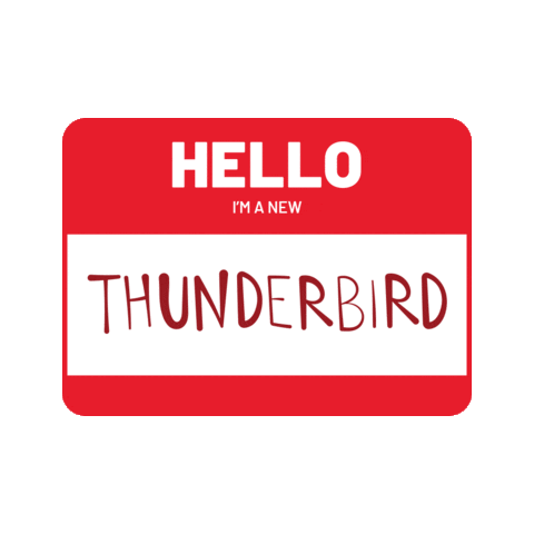 Thunderbird Name Tag Sticker by Southern Utah University