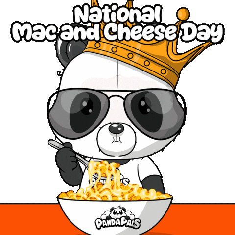 Hungry Mac And Cheese Sticker by PandaPals