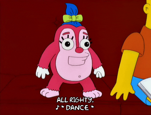 the simpsons dance GIF