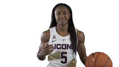 basketball ball Sticker by UConn Huskies