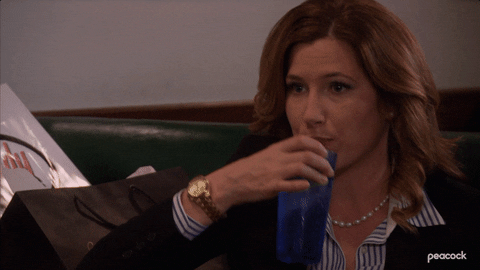 Parks And Recreation Sip GIF by PeacockTV