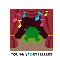 Frog Singing Sticker by Young Storytellers