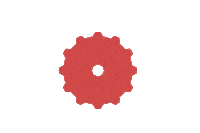 red paper gear papercraft mvb Sticker