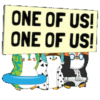 Join Us Welcome Home Sticker by Pudgy Penguins
