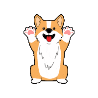 Corgi Cute Dog Sticker by Petique, Inc.