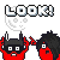 Look Pointing Sticker by Potatoz by 9GAG