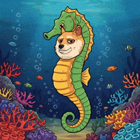 Digital Art Swimming GIF by Doge Pound