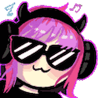 Purple Hair Jamming Sticker by Erika Rivera