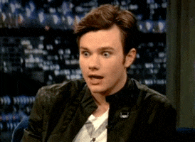 Shocked Chris Colfer GIF