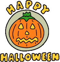 Jack O Lantern Halloween Sticker by Poppy Deyes