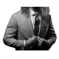 Suits Theman Sticker by RANDY WILLARD | THE MAN MAKES THE SUIT