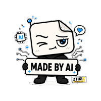 ztikix reaction technology artificial intelligence ai art Sticker