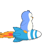 To The Moon Travel Sticker by Pudgy Penguins