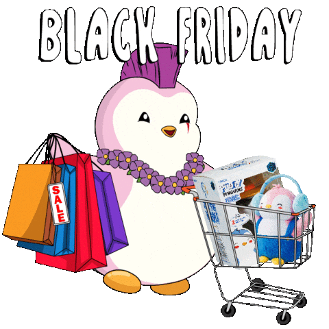 Black Friday Shopping Sticker by Pudgy Penguins