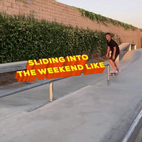 Sliding The Weekend GIF by Matti Bluntless