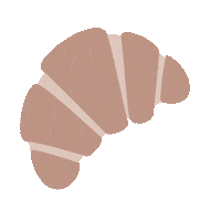 Croissant Coffee Time Sticker