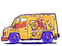 josfer skull graffiti mouth spray Sticker