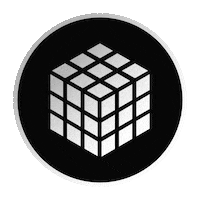 Cube Sticker by Dark Rubyk