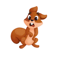 Squirrel Fright Sticker