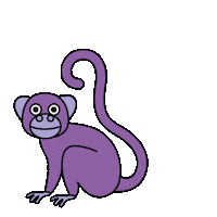 Monkey Pup Sticker by sat1