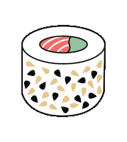 California Roll Food Sticker