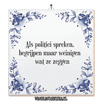 Politiek Gezellig Sticker by Tegelspreuken.nl