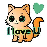 I Love U Heart Sticker