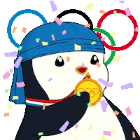 Gold Medal Win Sticker by Pudgy Penguins
