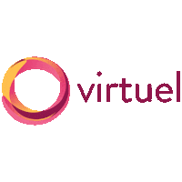 Virtuel virtuel knipperen virtuelva logovirtuel Sticker