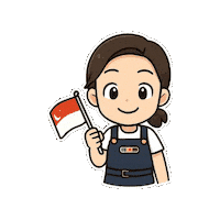 Singapore Flag Tea Sticker by Kombucha Works