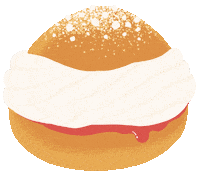 Jennivisual bun pulla laskiainen laskiaispulla Sticker