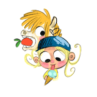 Picture Book Eating Sticker by Otavankirjat